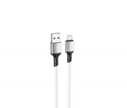 USB кабель micro USB BOROFONE BX83 Термостойкий, силикон (100см. 2.4A), белый