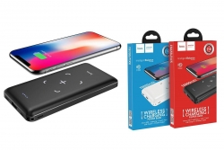 Внешний аккумулятор Power Bank 10000mAh HOCO J50 Surf беспроводная зарядка, черный Внешний аккумулятор Power Bank 10000mAh HOCO J50 Surf беспроводная зарядка, черный