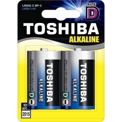 Батарейка Toshiba LR20/2BL (1,5v, алкалиновая) упаковка блистер 2 шт Батарейка Toshiba LR20/2BL (1,5v, алкалиновая) упаковка блистер 2 шт