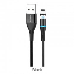 USB кабель Lightning BOROFONE BU16 Skill magnetic (100см), черный