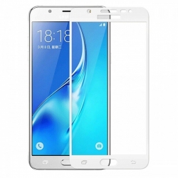 Защитное стекло Samsung J7 Prime 2018 полное покрытие, белое