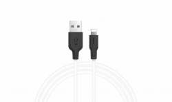 USB кабель Lightning HOCO X21 Plus Silicone (100см. 2.4A), черно-белый USB кабель Lightning HOCO X21 Plus Silicone (100см. 2.4A), черно-белый