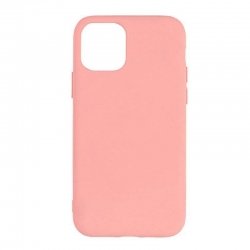 Чехол силиконовый тонкий iPhone 13, бледно-розовый