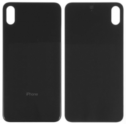 Задняя крышка iPhone XS Max стеклянная, легкая установка, черная (CE)