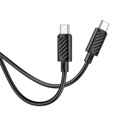 USB-C кабель HOCO X88 Gratified 60W Type-С to Type-С (100см), черный
