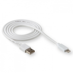 USB кабель Lightning "WALKER" C110, 2А, (100см), в пакете, белый USB кабель Lightning "WALKER" C110, 2А, (100см), в пакете, белый