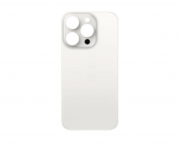 Задняя крышка iPhone 15 Pro Max стеклянная, легкая установка, белый титан (Org)