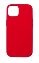 Чехол силиконовый гладкий Soft Touch iPhone 13, красный №14 (закрытый низ)