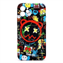 Чехол LUXO Creative iPhone 12, (рисунок 105, Kaws) черный