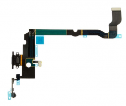 Шлейф iPhone XS с разъемом зарядки, черный (OR100%)