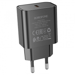 Сетевой адаптер BOROFONE BA71A Single port PD20W, черный Сетевой адаптер BOROFONE BA71A Single port PD20W, черный