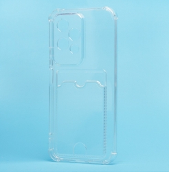 Чехол силиконовый с визитницей Huawei Honor 200 lite, прозрачный