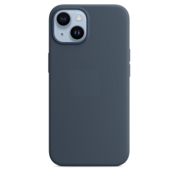 Чехол силиконовый MagSafe Soft Touch с анимацией iPhone 14 Plus, темно-синий Чехол силиконовый MagSafe Soft Touch с анимацией iPhone 14 Plus, темно-синий