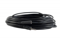 Кабель-удлинитель AUX Jack3.5 (M) to Jack3.5 (F) черный 10 метров Кабель-удлинитель AUX Jack3.5 (M) to Jack3.5 (F) черный 10 метров