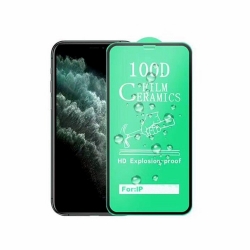 Защитное стекло iPhone X/ XS/ 11 Pro Ceramic Glossy Film 9D, черное