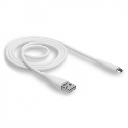 USB кабель micro WALKER C305, 2.1А,  QC, (100см), белый