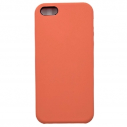 Чехол силиконовый гладкий Soft Touch iPhone 5/ 5S/ SE, кораллово-оранжевый №42