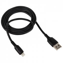 USB кабель Lightning WALKER C308, 2.4А, QC, (100см), черный USB кабель Lightning WALKER C308, 2.4А, QC, (100см), черный