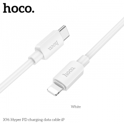 USB-C кабель HOCO X96 Hyper PD Type- C to Lightning (100см), белый USB-C кабель HOCO X96 Hyper PD Type- C to Lightning (100см), белый