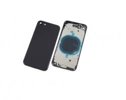 Задняя крышка/ Корпус iPhone SE 2020 в сборе с рамкой, черный, (литое стекло) (Org) (CE) Задняя крышка/ Корпус iPhone SE 2020 в сборе с рамкой, черный, (литое стекло) (Org) (CE)