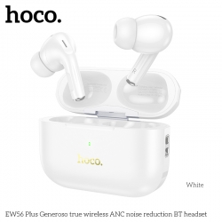 Беспроводные наушники HOCO EW56 Plus Bluetooth Generozo True Wireless ANC BT headset, белые