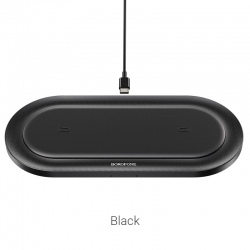 Беспроводное зарядное устройство BOROFONE BQ7 Prominent dual 10W Wireless Charger, черный Беспроводное зарядное устройство BOROFONE BQ7 Prominent dual 10W Wireless Charger, черный