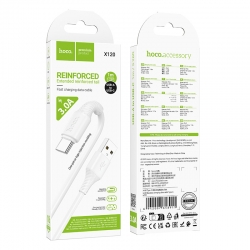 USB кабель Type-C HOCO X120 силиконовый (100см, 3.0A), белый