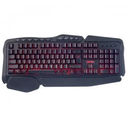 Клавиатура проводная игровая Perfeo (PF_A4390) Strike Multimedia с подсветкой, черная