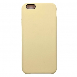 Чехол силиконовый гладкий Soft Touch iPhone 6/ 6S, светло-желтый (№51)