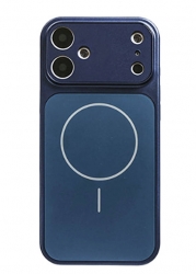 Чехол пластиковый с защитой камер MagSafe YH Original design Phone 17, темно-синий