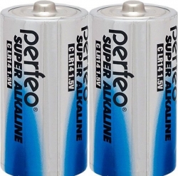 Батарейка Perfeo LR20/2SH (1,5v, алкалиновая) упаковка пленка 2 шт