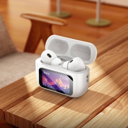 Беспроводные наушники с дисплеем HOCO EW72 Lite Soar true wireless touch screen BT headset, белые