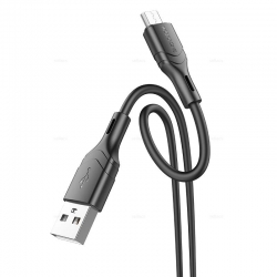 USB кабель micro USB BOROFONE BX99 Method silicone (100см. 2.4A), черный