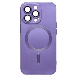 Чехол силиконовый MagSafe Matte iPhone 15, фиолетовый