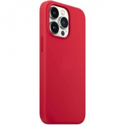 Чехол силиконовый MagSafe Soft Touch с анимацией iPhone 13 Pro Max, красный