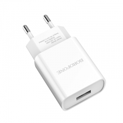 Сетевой адаптер BOROFONE BA20A (1 USB, 2.1A), без кабеля, белый Сетевой адаптер BOROFONE BA20A (1 USB, 2.1A), без кабеля, белый
