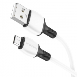 USB кабель micro USB BOROFONE BX84 Rise (100см. 2.4A), белый