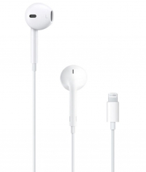 Наушники проводные Apple iPhone с микрофоном Lightning, белые (копия)