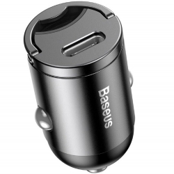 Автомобильный адаптер BASEUS Tiny Star Mini (USB-C, 5A, 30W), серый Автомобильный адаптер BASEUS Tiny Star Mini (USB-C, 5A, 30W), серый