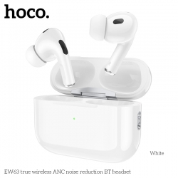 Беспроводные наушники HOCO EW63 Bluetooth True wireless ANC noise reduction BT headset, белые