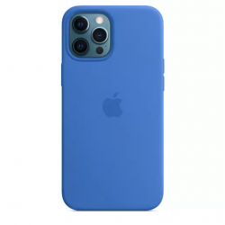 Чехол силиконовый гладкий Soft Touch iPhone 12, синий №20 (закрытый низ)