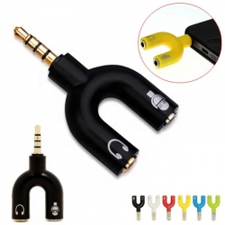 Переходник Jack3.5 4pin to 2xJack3.5 3pin EZRA AD04 Переходник Jack3.5 4pin to 2xJack3.5 3pin EZRA AD04