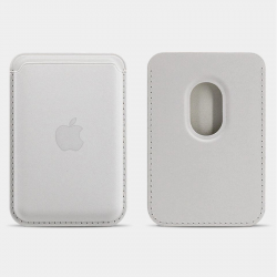 Картхолдер Leather Wallet MagSafe с лого, белый