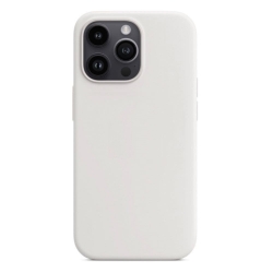 Чехол силиконовый гладкий Soft Touch iPhone 14 Pro Max, белый №9 (закрытый низ) Чехол силиконовый гладкий Soft Touch iPhone 14 Pro Max, белый №9 (закрытый низ)