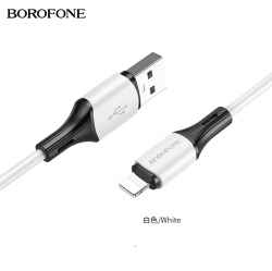 USB кабель Lightning BOROFONE BX79 Silicone charging (100см. 2A), белый USB кабель Lightning BOROFONE BX79 Silicone charging (100см. 2A), белый