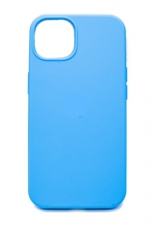 Чехол силиконовый гладкий Soft Touch iPhone 13 mini, голубой №16 (закрытый низ)
