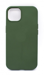 Чехол силиконовый гладкий Soft Touch iPhone 13, зеленый лес №54 (закрытый низ)