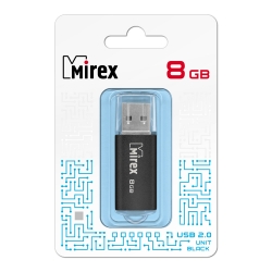 USB флеш-накопитель Mirex 08 GB USB 2.0 UNIT, черный USB флеш-накопитель Mirex 08 GB USB 2.0 UNIT, черный