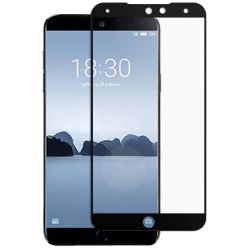 Защитное стекло Meizu 15 Lite полное покрытие, черное