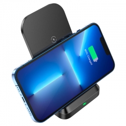 Беспроводное зарядное устройство HOCO CW38 Vertical wireless fast charger, черный Беспроводное зарядное устройство HOCO CW38 Vertical wireless fast charger, черный